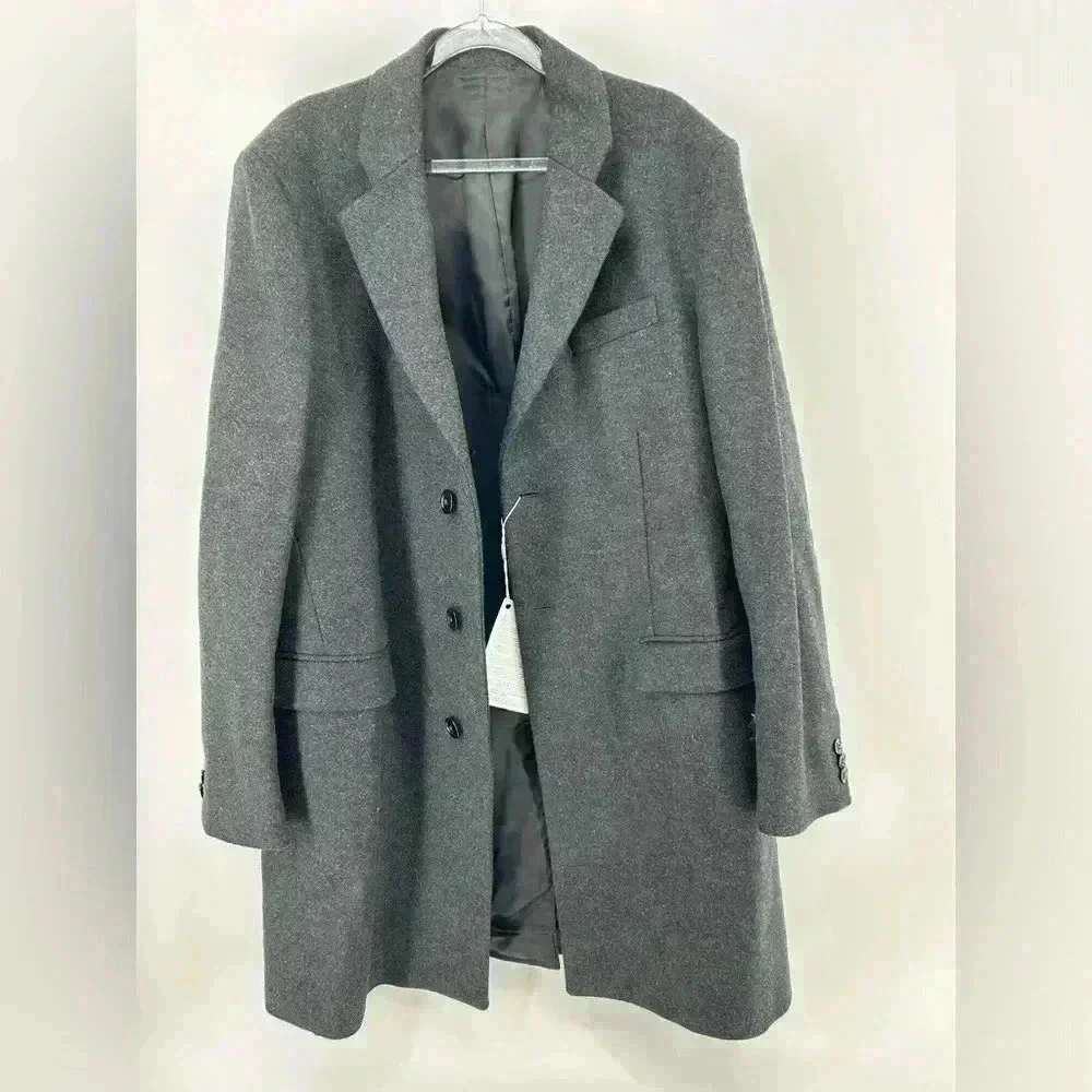 NWT DOLCE & GABBANA Coat Jacket Grey Wool Single Breasted IT54/US44/XXL $3000
